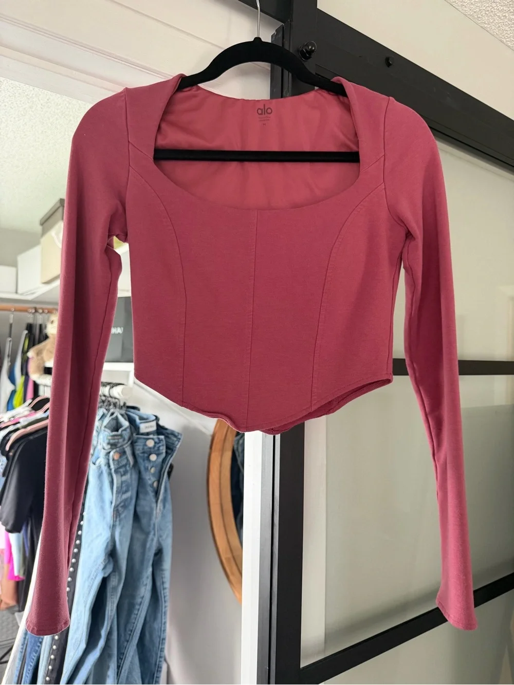Alo Yoga Soft Sculpt Long Sleeve Top - Mars Clay